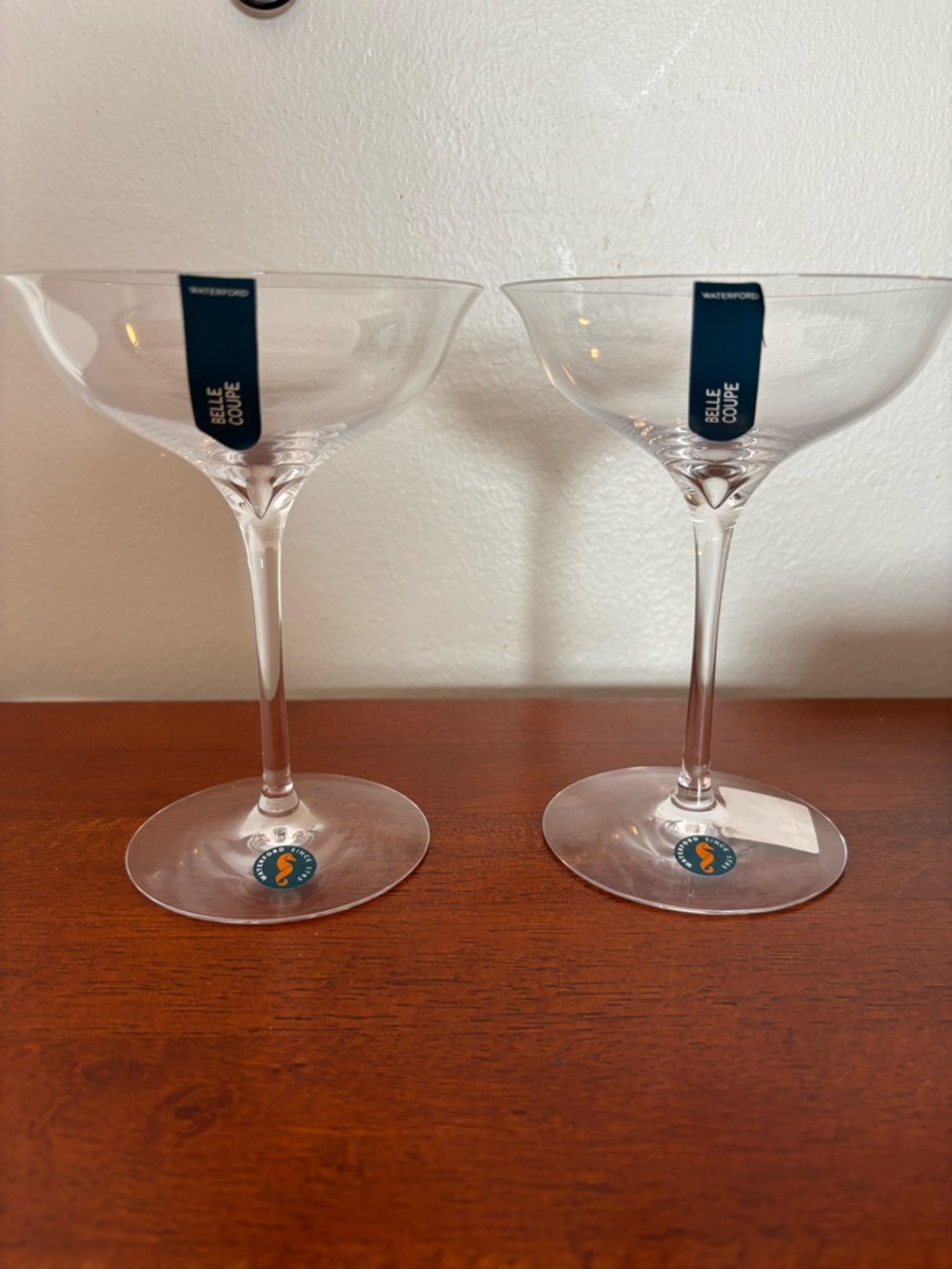 Waterford Clear Coupe Glasses (Set of 2)